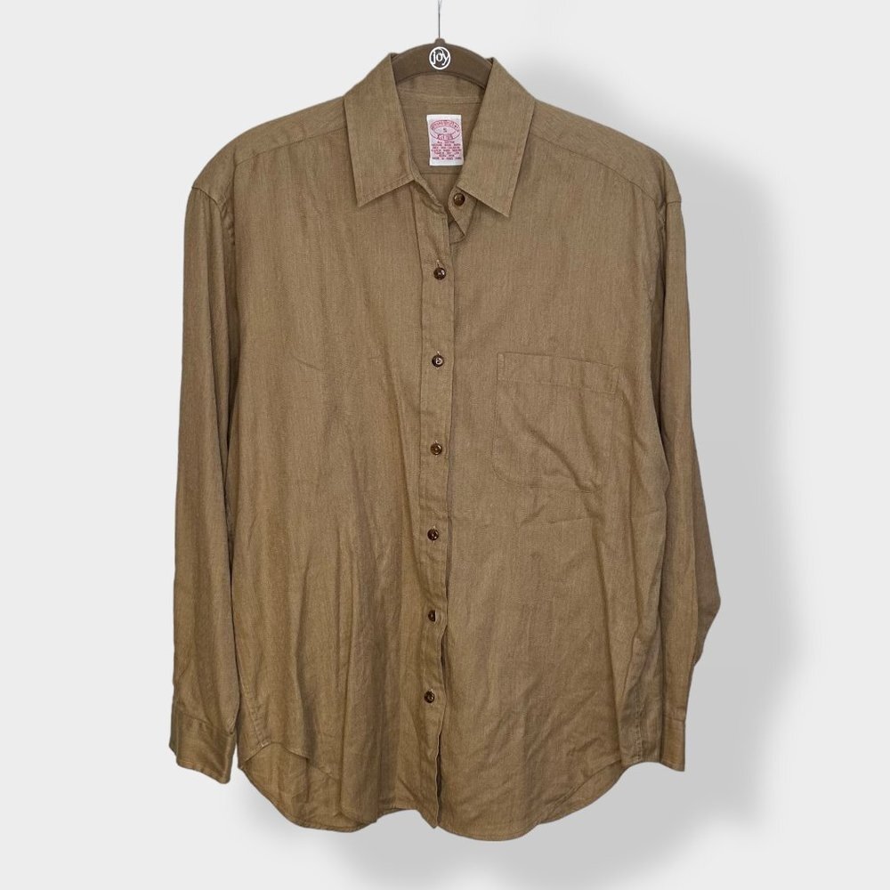 Brooks Brothers Brown Cotton Button Up Shirt